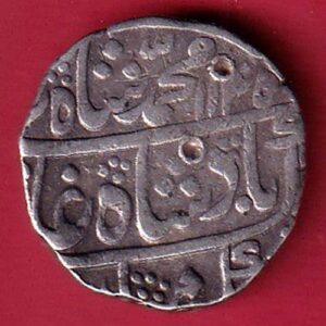 Mughals mohammed shah one rupee coin-SA3774