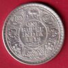 "UNC" BRITISH INDIA 1919 GEORGE V KING ONE RUPEE SILVER COIN-SA3778