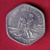 Republic India 1983 Hyderabad Mint Fisheries FAO 20 Paisa Coin “UNC COIN  - ta1208