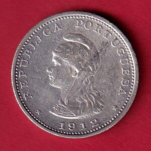 “UNC’ Portuguese India Uma rupee 1912 BEAUTIFUL SILVER COIN - ta1210