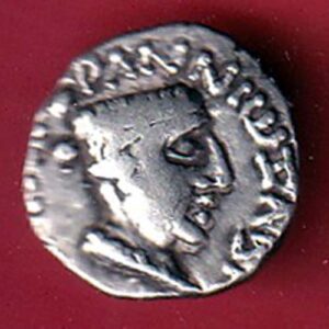 ANCIENT INDIA NAHAPAN DYNESTY KINGS PORTRAIT SILVER COIN– AA1499