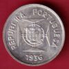 “UNC” Republic portugues 1936 Lisboa mint ½ Rupia SILVER COIN – AA1505