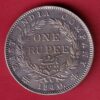 EAST INDIA COMPANY 1840 CONTINIOUS LEGEND VICTORIA QUEEN 1 RUPEE SILVER COIN - S7357