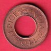 British India 1944 lahor mint one pice copper coin - S7370
