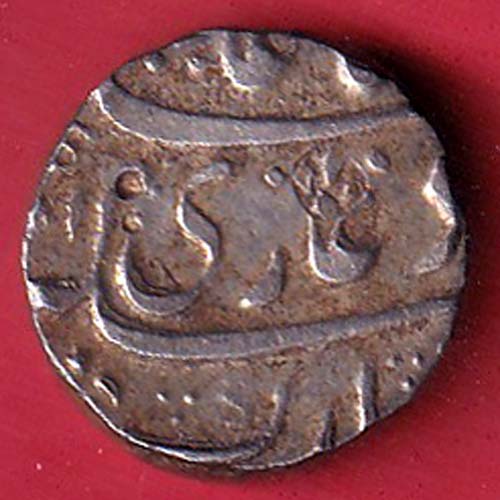 "Rare" Hyderabad state Ino Alamgir II Ry Ahd. Feudators "*" Kankruti mint One rupee silver coin- S7426