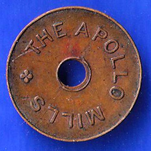Canteen token : the apoll mills canteen token- S7433