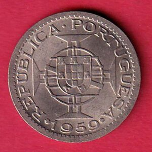 PORTUGUESE INDIA GOA 1 ESCUDO 1959 COIN- S7481