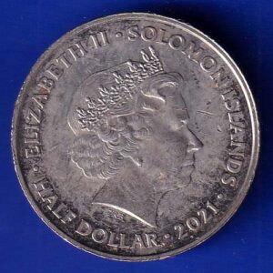 a time for greatness elizabeth ii solomon island 2021 half dollar– sa3829