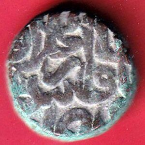 mughals akbar lucknow mint one dam copper coin - FEH108