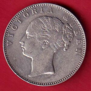 EAST INDIA COMPANY 1840 DIVIDED LEGEND VICTORIA QUEEN ONE RUPEE SILVER COIN- FEH150