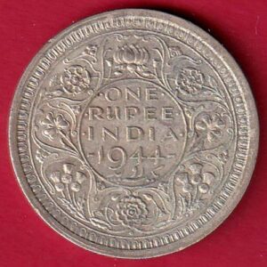 BRITISH INDIA 1944 BOMBAY MINT GEORGE VI one RUPEE SILVER COIN – s7656