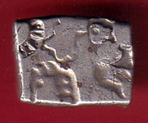 ANCIENT INDIA MAURYAN PERIOD  MAGADH DYNASTY SILVER PUNCHMARK - s7716