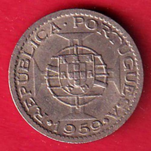 PORTUGUESE INDIA GOA 60 CENTAVOS 1959 COIN- S7764