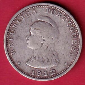 Portuguese India Uma rupee 1912 SILVER COIN – sa3919