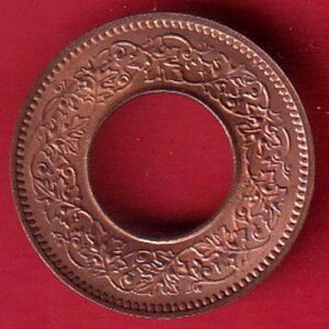 British india king george vi 1943 one pice beautiful copper coin -sa3909