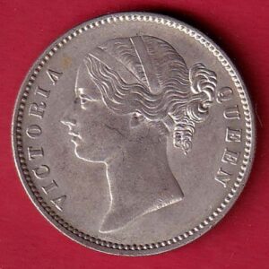 EAST INDIA COMPANY 1840 DIVIDED LEGEND VICTORIA QUEEN ONE RUPEE SILVER COIN- FEH292