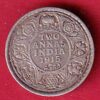British India George V King 1915 Two Anna Silver coin– s7814