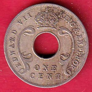 East Africa 1909 one Cents – Edward VII coin– s7816