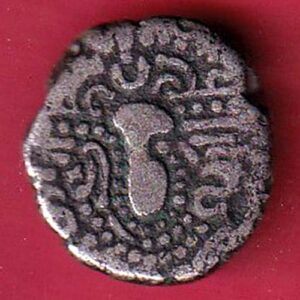 ANCIENT INDIA GADHAYA DYNASTY KING PORTRAIT COIN– s7841