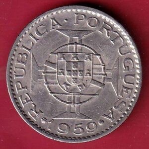 PORTUGUESE INDIA GOA 6 ESCUDO 1959 COIN– Sa3971