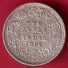 british india 1897 victoria empress two annas silver coin-sa3988