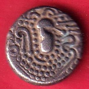 ANCIENT INDIA GADHAYA DYNASTY KING PORTRAIT COIN – feh373