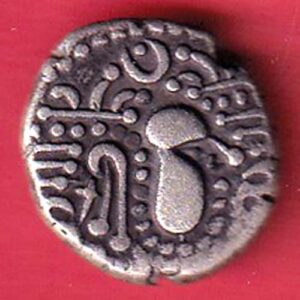 ANCIENT INDIA GADHAYA DYNASTY KING PORTRAIT COIN - S7985