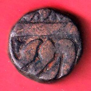 Mughals Akbar Burhanpur mint half dam copper coin - S7993