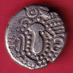 ANCIENT INDIA GADHAYA DYNASTY KING PORTRAIT COIN- S7974