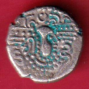 ANCIENT INDIA GADHAYA DYNASTY KING PORTRAIT COIN - S7981