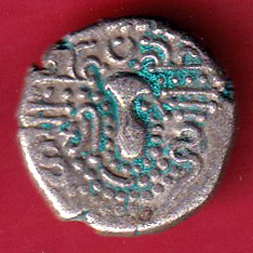 ANCIENT INDIA GADHAYA DYNASTY KING PORTRAIT COIN - S7981