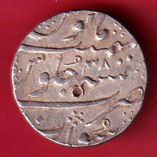 MUGHALS AH 1106 / RY 38 AURANGZEB SURAT MINT ONE RUPEE silver coin - S7982