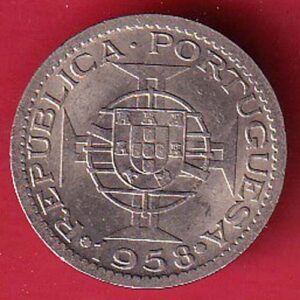 PORTUGUESE INDIA GOA 60 CENTAVOS 1958 COIN- s8099