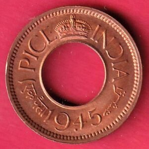 "UNC" British india king george vi 1945 one pice beautiful copper Coin – HB183