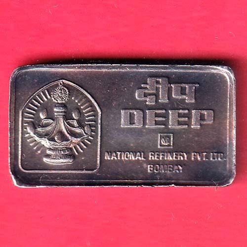SILVER BAR: WEIGHT :-9.93 DEEP FINE SILVER 999.0 10 GRAMS FINESS NATIONAL REFINERY PRIVATE LTD – HB184