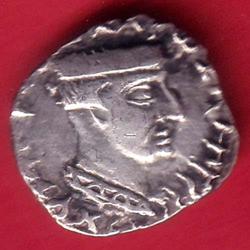 ANCIENT INDIA NAHAPAN DYNESTY KINGS PORTRAIT SILVER COIN – HB197