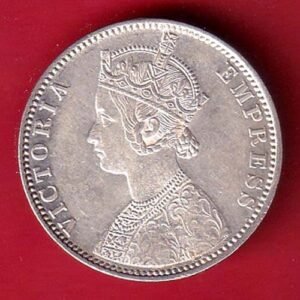BRITISH INDIA 1901 VICTORIA EMPRESS ONE RUPEE BEAUTIFUL SILVER COIN – HB50