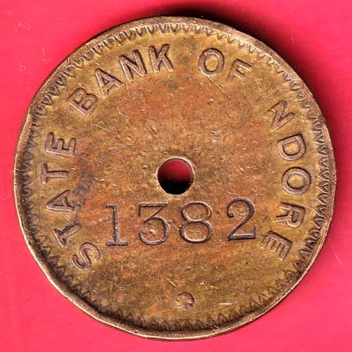 bank token: state bank of indore 1382  token– HB230