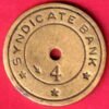 BANK TOKEN : SYNDICATE BANK FAITHFUL FRIENDLY NO. 4 TOKEN – HB271