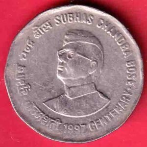 "UNC" Republic India Subhas Chandra 1997 Bose 2 Rupees Coin – HB272