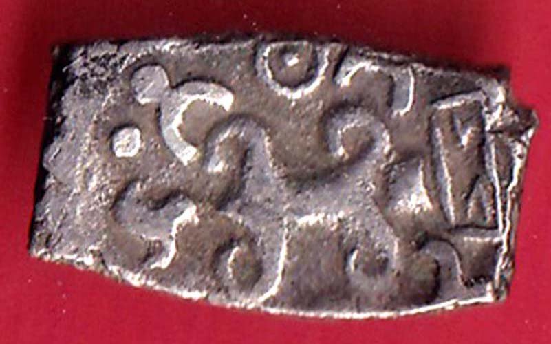 Ancient Saurashtra Janapada FRACTION Type Silver Puchmark coin – HB393