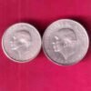 "UNC" 2 COINS SET: REPUBLIC INDIA JAWAHARLAL NEHRU ONE RUPEE & 50 PAISA COIN – HB94