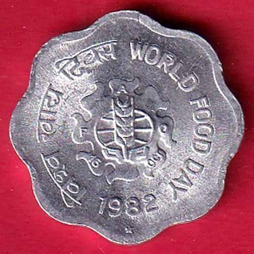 republic india 1982 world food day 10 Paisa coin - TA1403