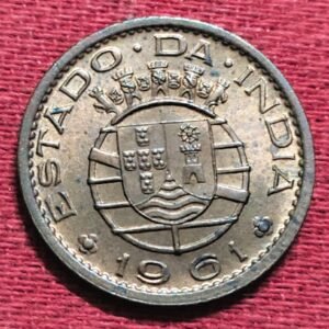 PORTUGUESE INDIA 10 cents unc 1961 RARE COIN