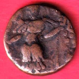 medival coins of kashmir utpala dynasty tormana ii copper unit 21 mm– HB134