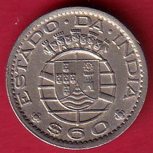Portuguese India 60 Centavos 1959 coin  – HB160