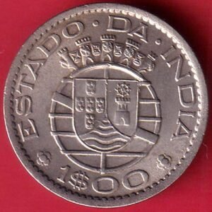 PORTUGUESE INDIA GOA 1 ESCUDO 1959 RARE COIN -HB210