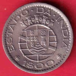 PORTUGUESE INDIA GOA 1 ESCUDO 1959 COIN– HB253