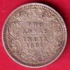 British india 1897 victoria empress two annas silver coin– HB314