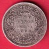 British india 1862 victoria queen two annas silver coin– HB318